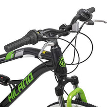 Load image into Gallery viewer, Hiland 26 Inch Mountain Bike MTB Bicycle with 18 Inch Full-Suspension Steel Frame Kickstand Disc-Brake Suspension Fork Cycling Urban Commuter City Bicycle Black Green
