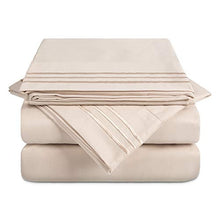 Load image into Gallery viewer, FAPO Queen Bed Sheets Set, 6 Piece Super Brushed Microfiber 1800 Bedding Sheets &amp; Pillowcases-Wrinkle &amp; Fade &amp; Hypoallergenic Resistant Bed Sets-Easy Fit and Breathable &amp; Cooling Sheets (Beige) …
