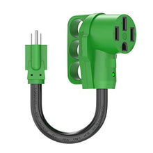 Load image into Gallery viewer, RVGUARD Bundle RV Adapter 12 Inch, 5-15P to 14-50R and TT-30P to 14-50R RV Dogbone with LED Power Indicator and Disconnect Handle
