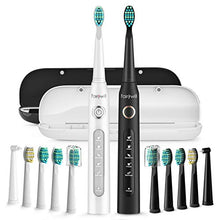 Load image into Gallery viewer, Electric Toothbrush Powerful Cleaning with 5 Modes, Smart Timer, 10 Brush Heads &amp; 2 Travel Cases, Electric Toothbrush Family Pack Rechargeable Whitening Sonic Toothbrush Fairywill
