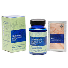 Load image into Gallery viewer, Motherlove More Milk Plus (60 ct. + Bonus Nipple Cream Sample) Herbal Galactagogue Breastfeeding Supplement to Support Nursing &amp; Pumping Moms’ Milk Supply
