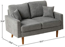 Load image into Gallery viewer, US Pride Furniture Macsen 2 Piece Living Room Set, Grey
