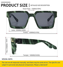 Load image into Gallery viewer, Retro Millionaire Sunglasses Square Metal punk Rock Hip hop Sunglasses men women
