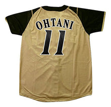 Load image into Gallery viewer, borizcustoms Shohei Otani 11 Hokkaido Nippon-Ham Fighters Button Down Tan Baseball Jersey with Patch (58)
