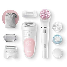 Load image into Gallery viewer, Braun Epilator Silk-épil 5 5-895, Hair Removal for Women, Shaver &amp; Trimmer, Rechargeable, Cordless, Wet &amp; Dry, Cleansing Brush, Beauty Kit &amp; 5 extras
