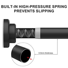 Load image into Gallery viewer, Ausemku Shower Curtain Rod Tension - 26-40 Inch Never Rust Non-Slip Spring Tension Curtain Rod No Drilling Stainless Steel Curtain Rod Use Bathroom Kitchen（Black）
