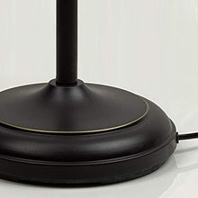 Load image into Gallery viewer, Threshold Floor Lamp for Living Room by Light Accents - Traditional Standing Pole Light with Dome Glass Shade – Upward Torchiere 71.2" Tall - (Bronze)
