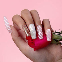 Load image into Gallery viewer, Makartt Poly Nail Gel Kit 30ml, Build Nail Gel Clear White Pink with 24W LED Nail Lamp and Glitter Powders Gorgeous Acrylic Nail French Manicure Kit
