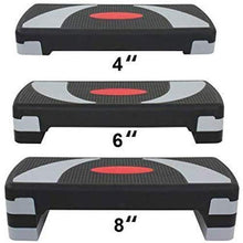 Load image into Gallery viewer, HomGarden 31" Adjustable Workout Aerobic Stepper in Fitness &amp; Exercise Step Platform Trainer Stepper w/Risers Adjust 4" - 6" - 8" (Set of 1)
