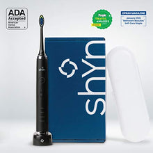Load image into Gallery viewer, Shyn Sonic Rechargeable Electric Toothbrush - ADA Accepted - with 8 Whitening Brush Heads, Charger, and Travel Case (Black)
