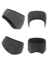 Load image into Gallery viewer, BBTO 3 Pieces Ear Warmer Headband Winter Headbands Fleece Headband for Women Men (Black, Gray, Navy)
