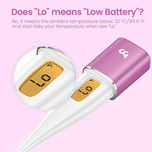 Load image into Gallery viewer, Digital Basal Thermometer, High-Precision Oral Thermometer with Backlit &amp; LCD, 1/100th Degree and Memory Recall Thermometer with APP(iOS &amp; Android) for Nature Family Planning and Fever, Purple
