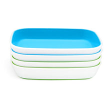Load image into Gallery viewer, Munchkin Splash 4 Piece Toddler Plates, Blue/Green
