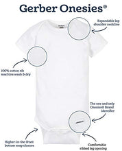 Load image into Gallery viewer, Gerber baby girls 5-pack Or 15 Multi Size Organic Short Sleeve Onesies Bodysuits infant and toddler bodysuits, White 5 Pack, 6-9 Months US
