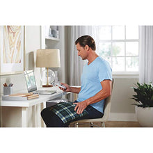 Load image into Gallery viewer, Sunbeam Heating and Massage Pad for Pain Relief | Small Flexi-Soft, 2 Heat &amp; 2 Massage Settings with Auto-Off | Blue Plaid, 12-Inch x 12-Inch
