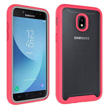 Load image into Gallery viewer, Phone Case for Samsung Galaxy J3 Orbit J 3 Star 2018 3J Achieve with Tempered Glass Screen Protector Clear Cover and Bumper Hybrid Cell Accessories Glaxay J3V V 3rd Gen SM J337A J337V J337 Cases Red
