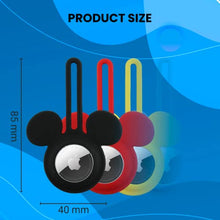 Load image into Gallery viewer, Disney Mickey Mouse Ears 4-Pack Silicone Airtag Holder Case- 4 Airtag Keychain Holder Included- Mickey Mouse Airtag Loop with 4 Designs- Keychain Accessories for Apple Airtag- Airtag Case 4 Pack
