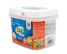 Load image into Gallery viewer, Camco TST Ultra-Concentrated Orange Citrus Scent RV Toilet Treatment Drop-Ins, Formaldehyde Free, Breaks Down Waste And Tissue, Septic Tank Safe, 30-Pack (41183)
