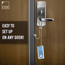 Load image into Gallery viewer, Lewis N Clark Travel Door Alarm + Window Guard Portable Home Security System Battery Operated for Hotel, Bedroom, Apartment &amp; Dorm, with Built in LED Flashlight, Blue
