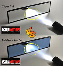 Load image into Gallery viewer, ICBEAMER 11.8" 300mm Easy Clip on Universal Fit Wide Angle Panoramic Auto Interior Rearview Mirror Flat Clear Surface
