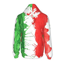 Load image into Gallery viewer, Flag of Italy Print Hoodies Kids 3D Print Sweatshirts Long Sleeve Pullover Hoodies with Pocket for Teen Boys and Girls Black
