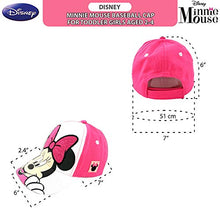 Load image into Gallery viewer, Disney girls Toddler Hat For girlâ€™s ages 2-7 Minnie Mouse Kids Baseball Cap, Pink/White, 2-4T US
