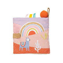 Load image into Gallery viewer, Manhattan Toy Llama Themed Soft Baby Activity Book with Squeaker, Crinkle Paper and Baby-safe Mirror
