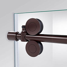 Load image into Gallery viewer, DreamLine Enigma-XO 56-60 in. W x 76 in. H Fully Frameless Sliding Shower Door in Oil Rubbed Bronze, SHDR-61607620-06
