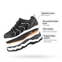 Load image into Gallery viewer, NORTIV 8 Men's Low Top Waterproof Hiking Shoes Outdoor Lightweight Backpacking Trekking Trails 160448-low Black Dark Grey Size 6.5 M US
