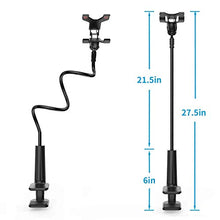 Load image into Gallery viewer, Gooseneck Cell Phone Holder Bed, Lazy Bracket, Universal Mobile Phone Clip Stand, Flexible Long Arm Rotating Mount for for Bed, Office, Kitchen, iPhone, pad, Watching Movies
