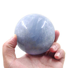 Load image into Gallery viewer, WindBell Large Blue Celestite Sphere Natural Ball Energy Stone Decoration
