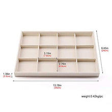 Load image into Gallery viewer, Oirlv Stackable 12 Girds Jewelry Trays Jewelry Storage Tray Showcase Display Organizer(13.8" X 1.4"X 9.4")
