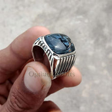 Load image into Gallery viewer, Natural Pietersite Ring, Natural Pietersite Jewelry, Mens Pietersite Ring, Heavy Ring, 925 Sterling Silver, Anniversary Gift Ring, Everyday Ring
