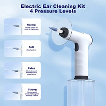 Load image into Gallery viewer, Electric Ear Wax Removal Kit with SoftSpray Safe and Effective Ear Cleaner with 4 Pressure Settings for Ear Wax Buildup Complete Ear Cleaning Irrigation Kit, Black
