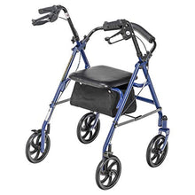 Load image into Gallery viewer, Drive Medical Four Wheel Walker Rollator with Fold Up Removable Back Support
