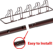 Load image into Gallery viewer, Simple Houseware 5 Bike Bicycle Floor Parking Adjustable Storage Stand, Bronze
