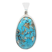 Load image into Gallery viewer, Starborn Persian Turquoise Pendant Necklace (22") Blue
