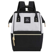 Load image into Gallery viewer, Himawari Laptop Backpack Travel Backpack With USB Charging Port Large Diaper Bag Doctor Bag School Backpack for Women&amp;Men(9001-Gray&amp;Black)

