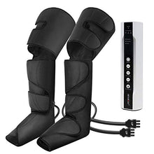 Load image into Gallery viewer, CINCOM Leg Air Compression Massager for Foot Calf Thigh Upgrade Leg Wraps with Portable Handheld Controller and 2 Extensions- 3 Modes &amp; 3 Intensities (Black)
