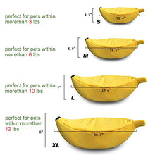Load image into Gallery viewer, · Petgrow · Banana Cat Bed Cave Extra Large Size, Pet Bed Sofa Soft Cat Cuddle Bed House, Lovely Pet Supplies for Rabbits Small Dogs Cats Kittens Bed, Yellow
