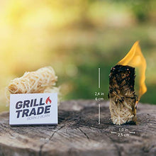 Load image into Gallery viewer, Grill Trade Firestarters - Natural Fire Starters Burn Wood Stove Grill Fireplace Camping Pit BBQ Charcoal Chimney Pizza Oven - 50 Firelighters in Box
