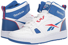 Load image into Gallery viewer, Reebok Unisex Resonator Mid Basketball Shoe, White/Vector Blue/Vector Red, 10.5 US Men
