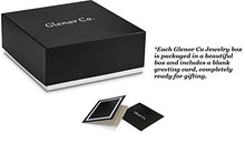 Load image into Gallery viewer, Glenor Co Earring Organizer Tray - 4 Stackable Trays with Lid -45 Slot Classic Jewelry Storage Display Case for Drawer or Dresser - Holder for Earring Ring Necklace or Cufflinks - Large Mirror - Black
