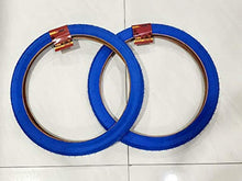 Load image into Gallery viewer, MZ PARTS MIAMI 20x2.125 Tires Bicycle (57-406) Two BMX Street Bicycle Tires (Blue)
