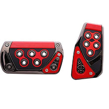 Load image into Gallery viewer, MACHSWON 2X Universal Car Brake Pad Sport Racing Accelerator Car Pedals Covers Universal Automatic (Red)

