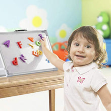 Load image into Gallery viewer, Small Whiteboard Dry Erase Boards, Portable White Board Double Sided Magnetic Board Stand, Foldable Desktop White Boards for Kids Students Teacher for School Home Kitchen Office 12x16 Inch

