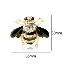 Load image into Gallery viewer, Apol Fashion Exquisite Enamel Crystal Rhinestones Insect Themed Bee Brooch Pin in a Gift Box for Women's Clothing Scarf Decor

