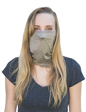 Load image into Gallery viewer, EMF Protection Mask, Hat, Head Scarf, Face Covering, Gaiter by Halsa. High Elastic Silver Fabric, Multifunctional Use. Radiation Protection from Cell Phones, WiFi, Smart Meters, Routers, 5G.
