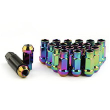 Load image into Gallery viewer, 20 PCS Universal Chrome M12x1.5 Extended Tuner Lug Nuts-Open End Cone Seat， Wheel Bolts Stud Forged Racing Lug Nuts Spline V48 Auto Acorn Rim Extend Lock Cover
