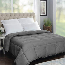 Load image into Gallery viewer, SUPERIOR Oversized All-Season Reversible Down Alternative Comforter, King, Silver
